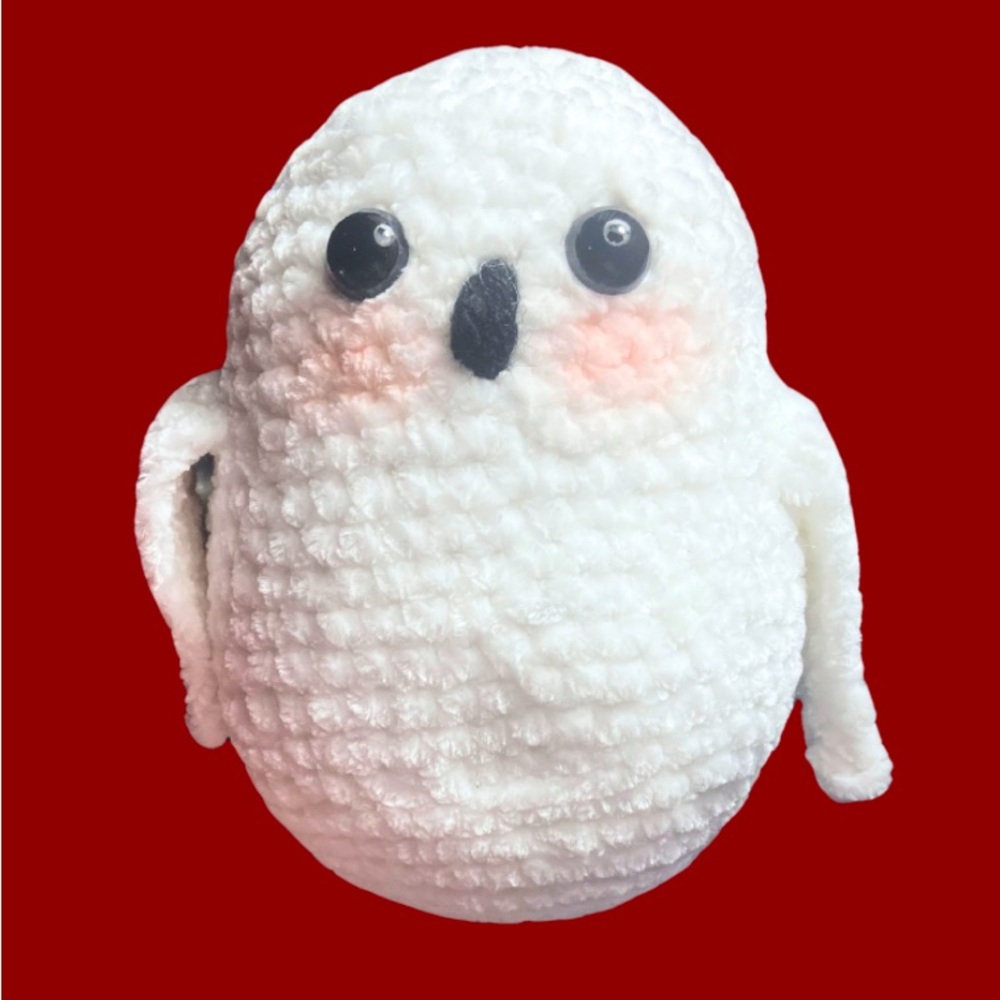 Plush Hedwig Handmade Harry Potter Soft Snowy White Owl Hogwarts Stuffed Animal - Picture 1 of 5